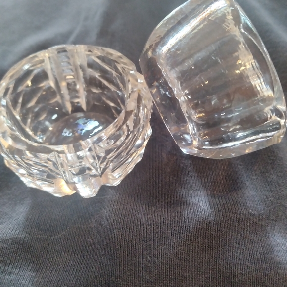 Honeycomb and Pressed/Cut glass Salt Cellars - Picture 2 of 11